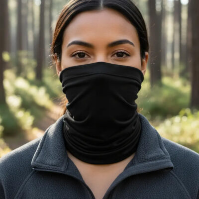 bamboo negro 2 Cuello Multifuncion Bamboo Trevo